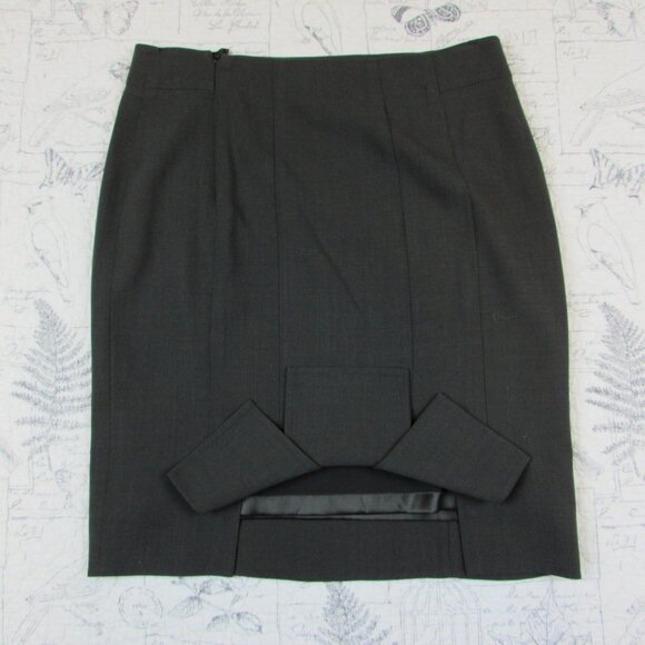 EUC AKRIS Blazer Jacket Skirt Suit Set wool bld desk to dinner capsule womens 10 - Picture 8 of 10